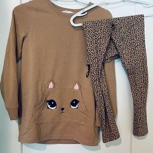 Matching set chocolate brown for 9-10 years old girl